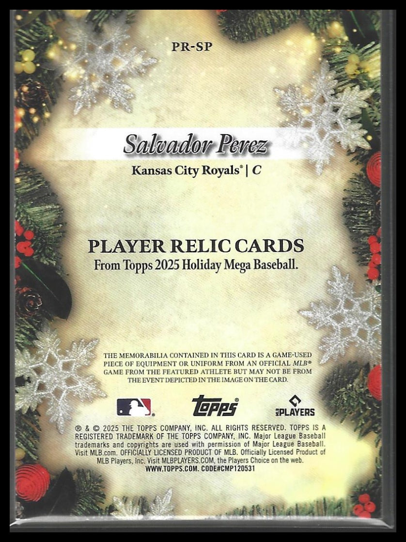 2025 Topps Holiday #PR-SP Salvador Perez Player Relics