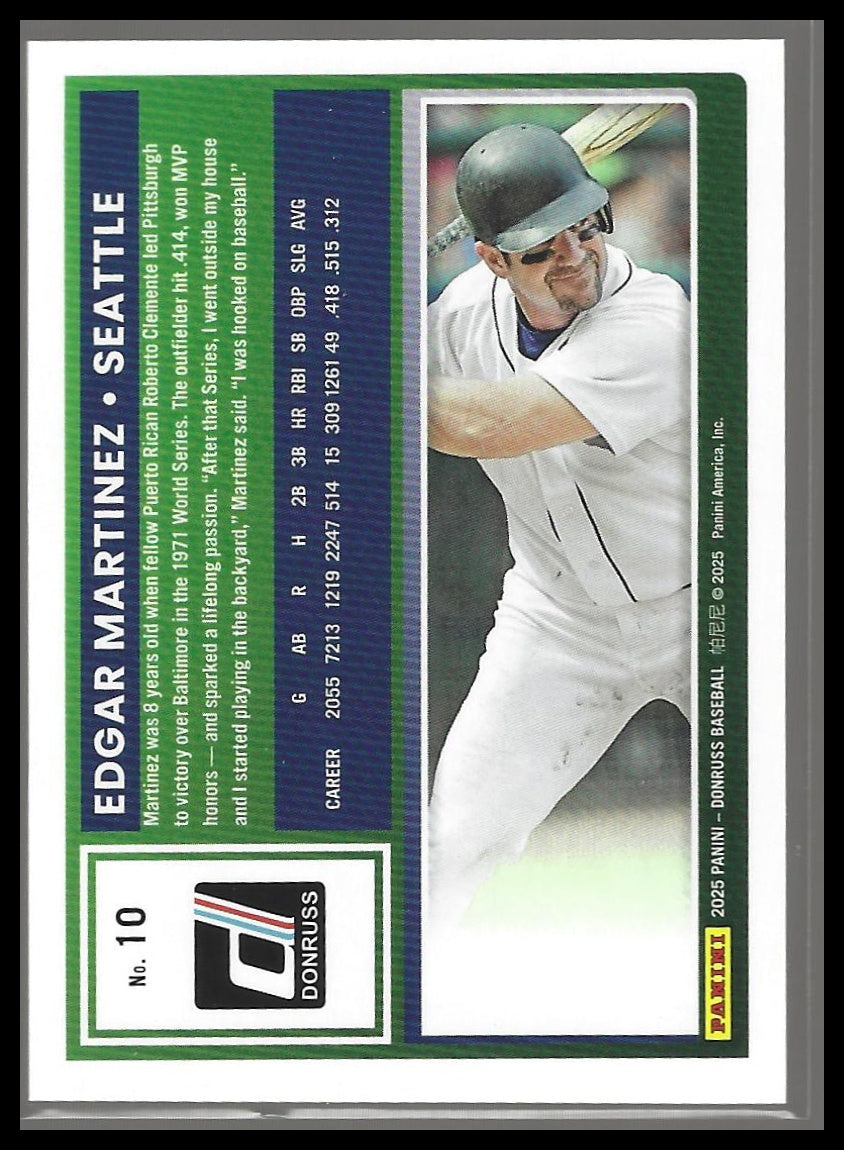 2025 Donruss #10 Edgar Martinez Purple Ice #/99