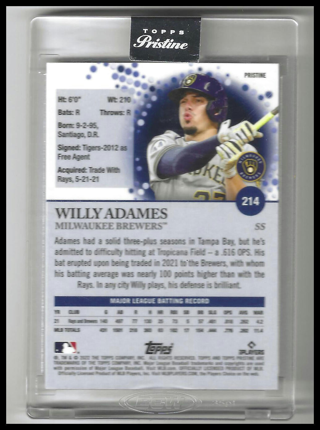 2022 Topps Pristine #214 Willy Adames