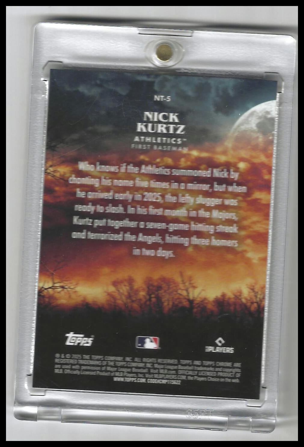 2025 Topps Chrome Update #NT-5 Nick Kurtz Night Terrors