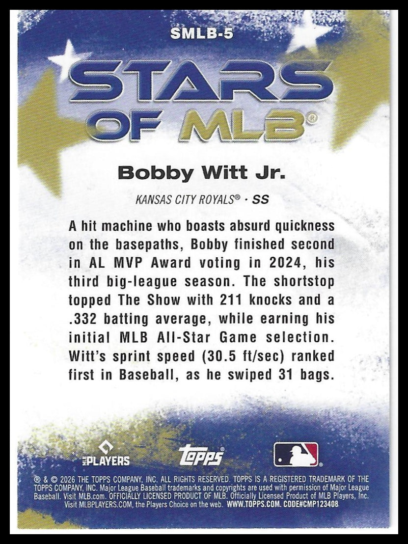 2026 Topps #SMLB-5 Bobby Witt Jr. Stars of MLB