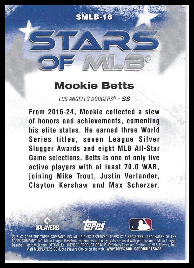 2026 Topps #SMLB-16 Mookie Betts Stars of MLB