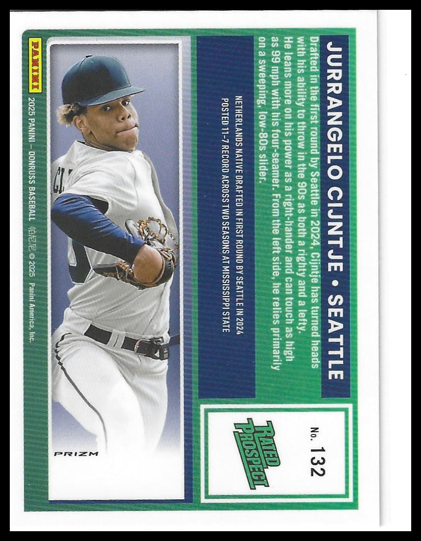 2025 Donruss #132 Jurrangelo Cijntje Optic Orange Velocity