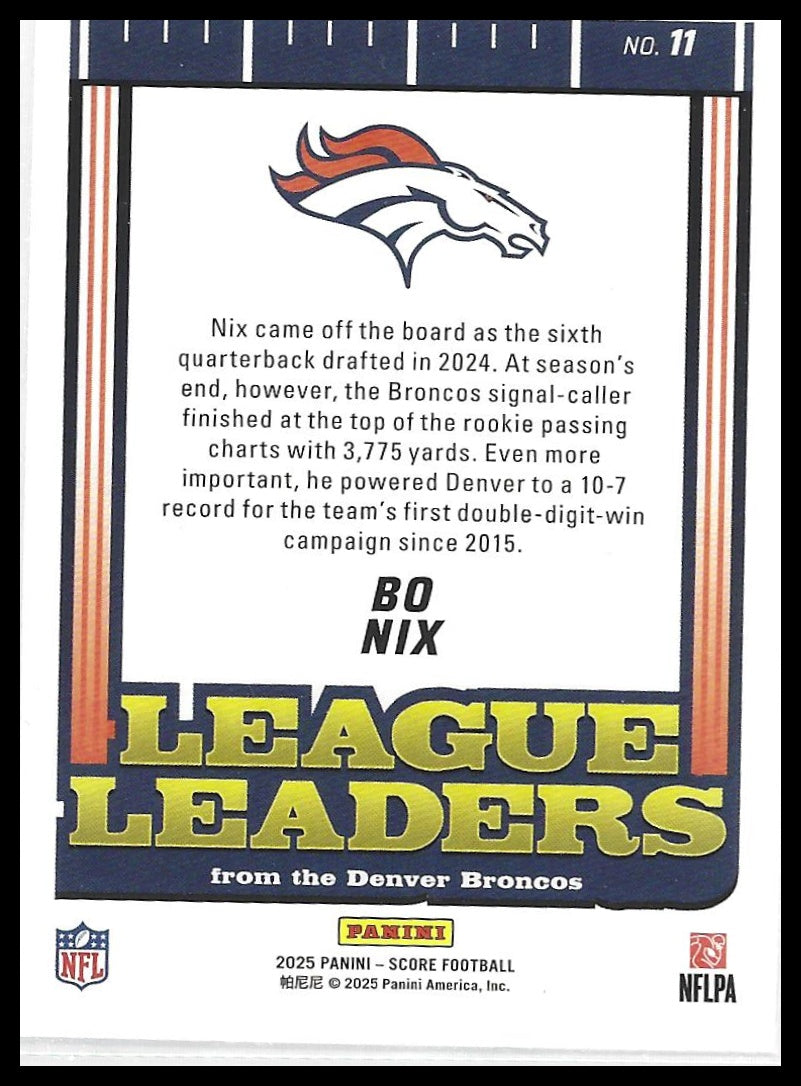2025 Score #11 Bo Nix League Leaders
