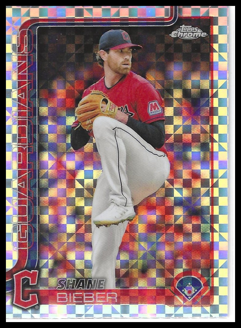 2025 Topps Chrome #13 Shane Bieber X-Fractors