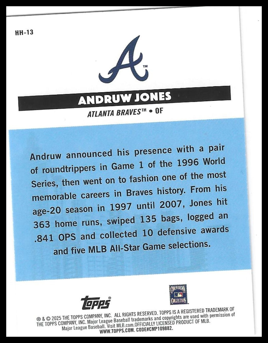 2025 Topps All-Star Game #HH-13 Andruw Jones Homegrown Heroes
