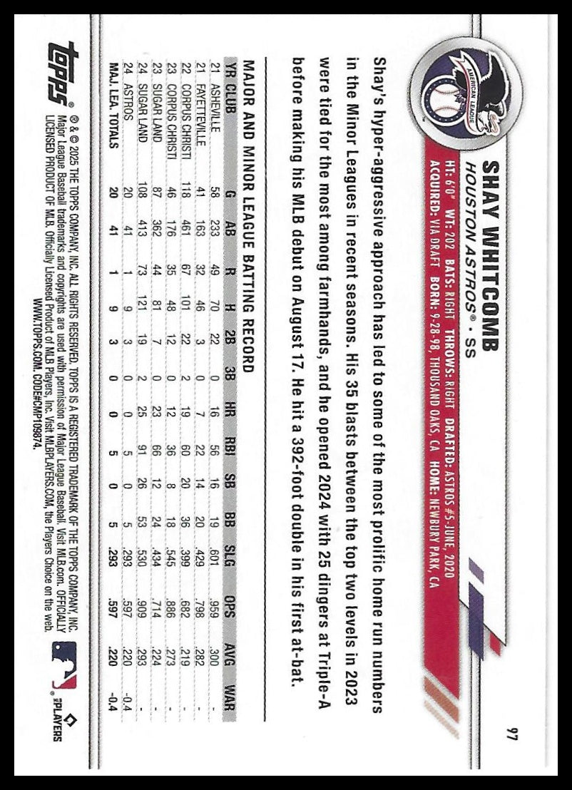 2025 Topps All-Star Game #97 Shay Whitcomb
