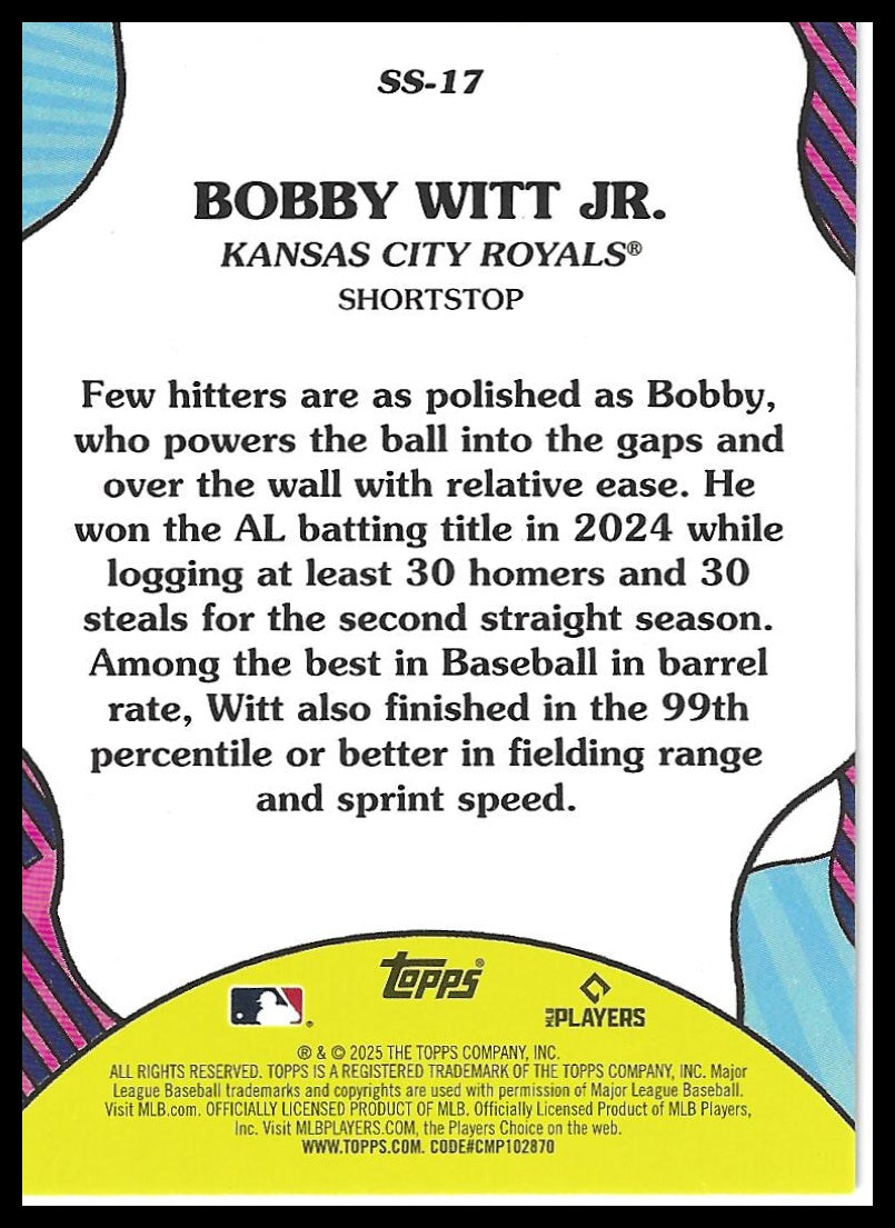 2025 Topps #SS-17 Bobby Witt Jr. Summer Superstars