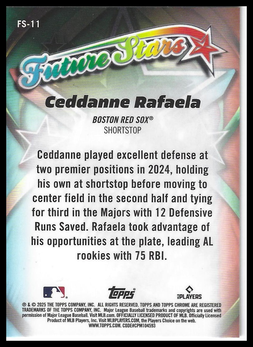2025 Topps Chrome #FS-11 Ceddanne Rafaela Future Stars