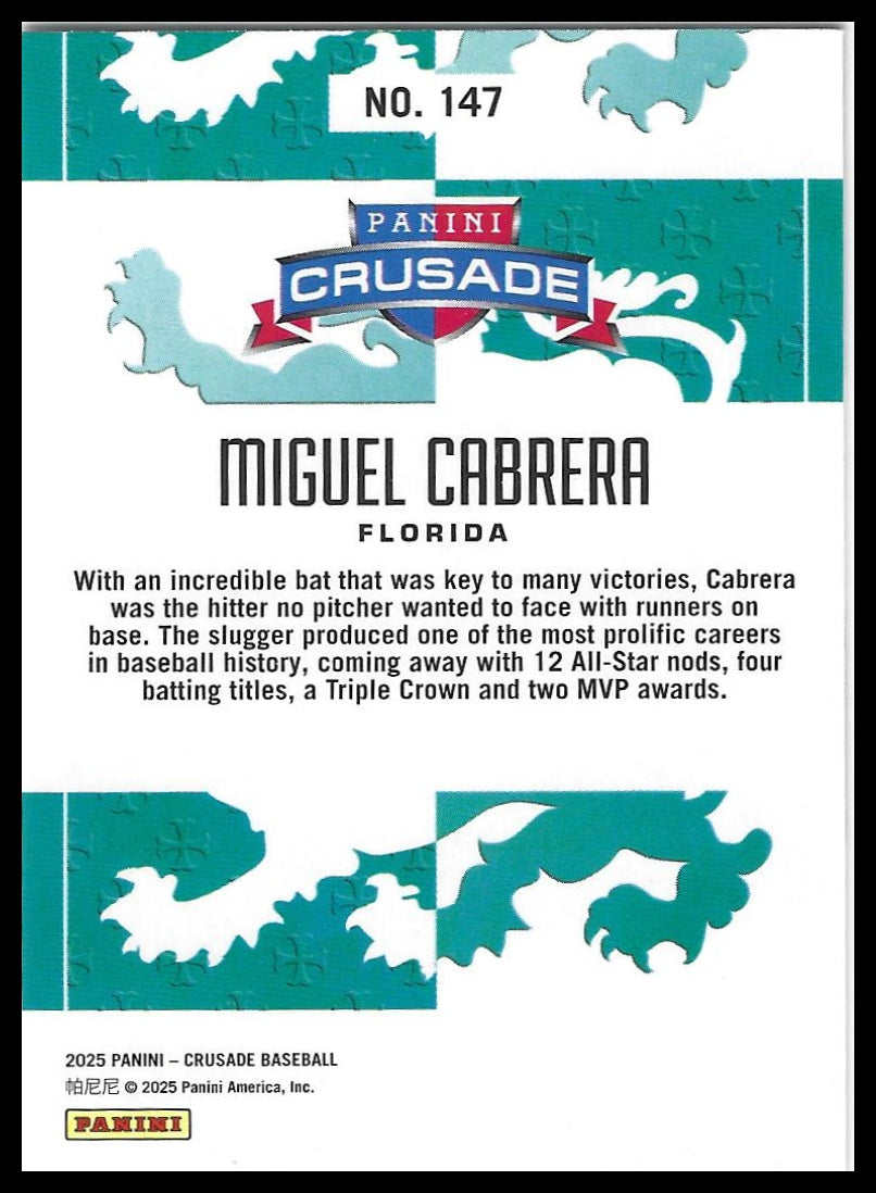 2025 Panini Crusade #147 Miguel Cabrera