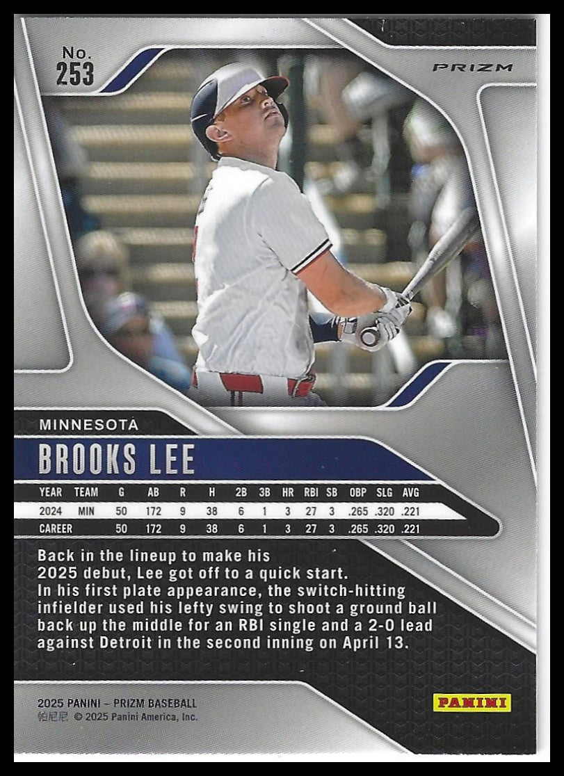 2025 Panini Prizm #253 Brooks Lee Green Ice Prizms