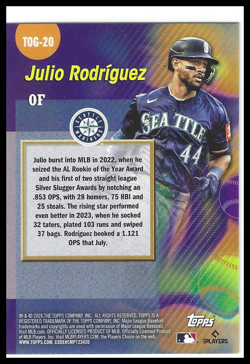 2026 Topps #TOG-20 Julio Rodríguez Titans of the Game