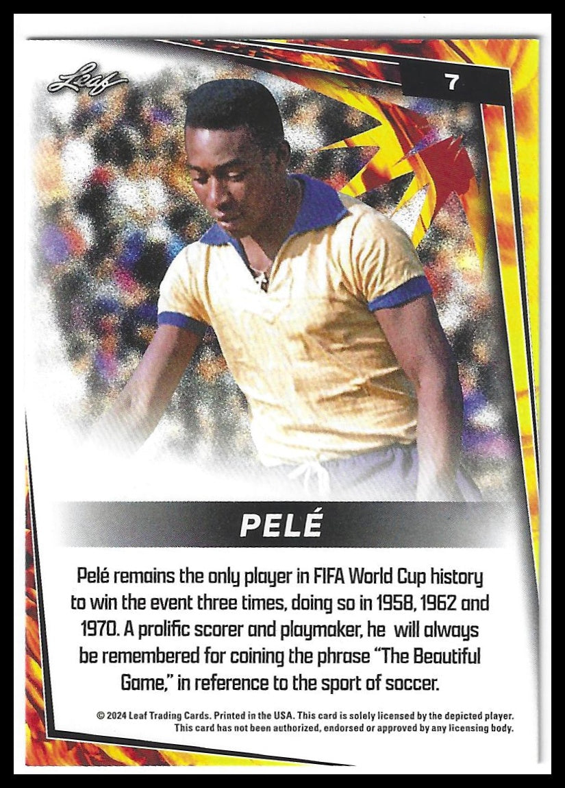2024 Leaf #7 Pelé Blue