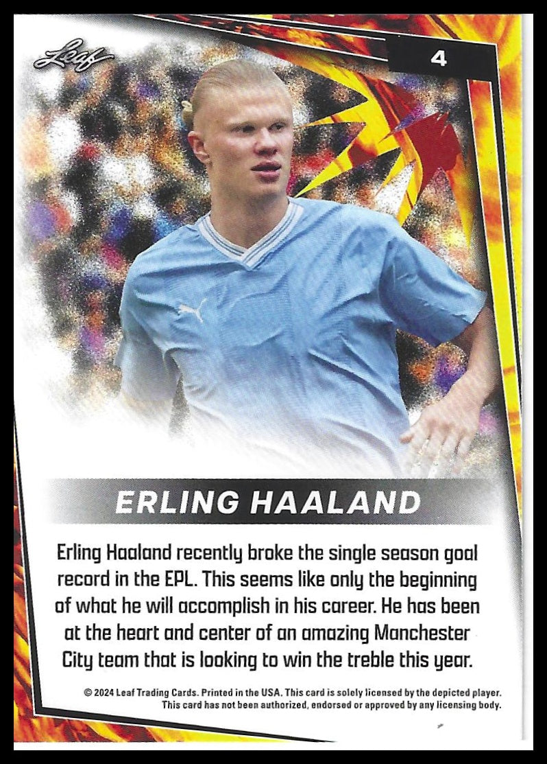 2024 Leaf #4 Erling Haaland Blue