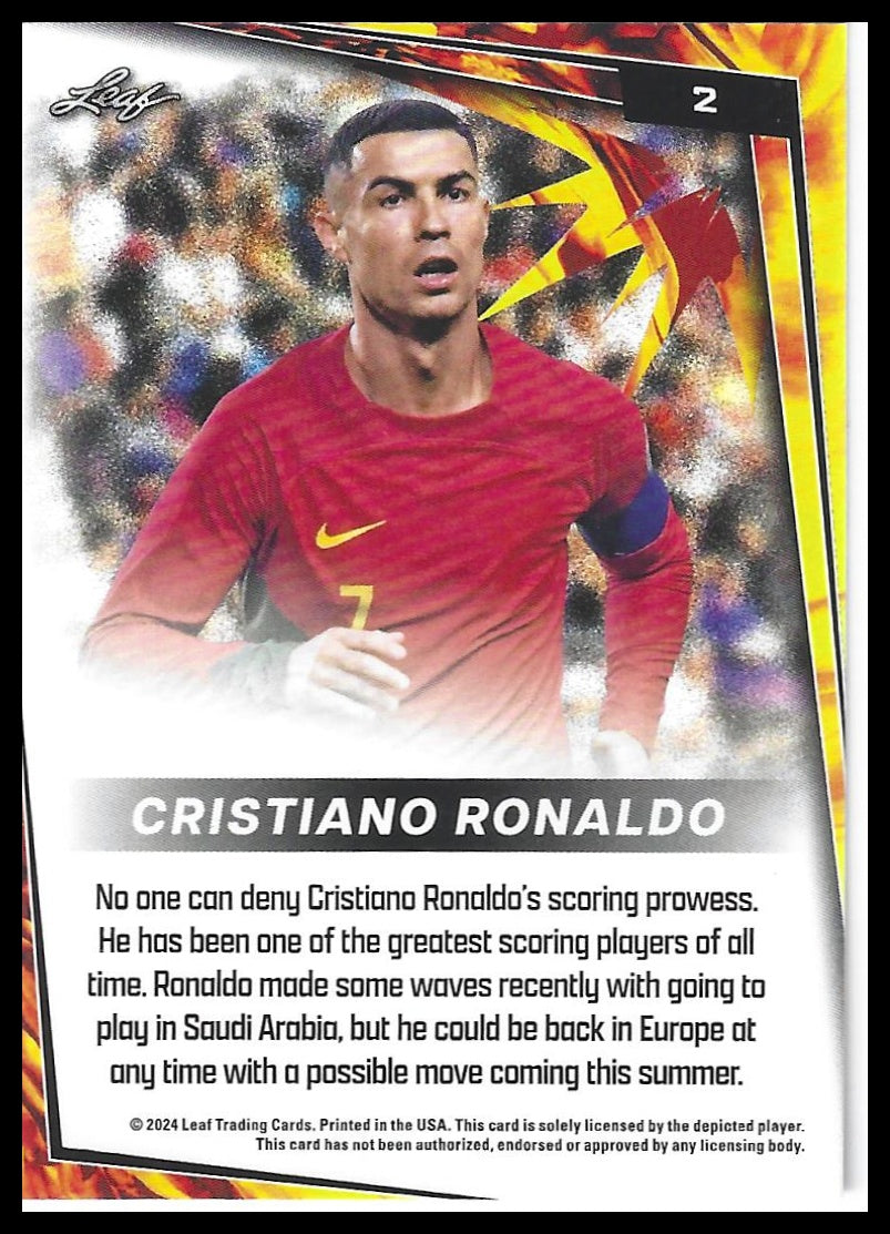 2024 Leaf #2 Cristiano Ronaldo Blue
