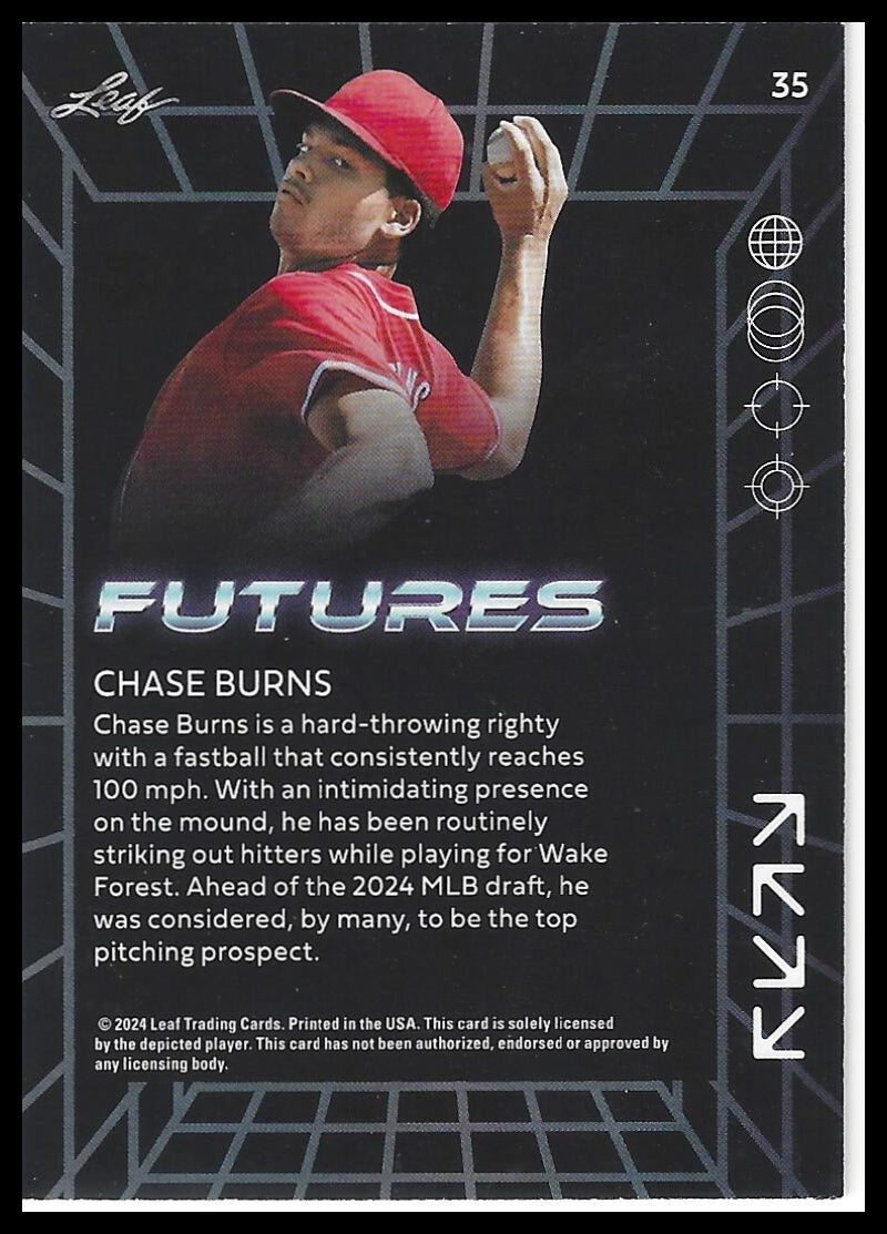 2024 Leaf Futures #35 Chase Burns