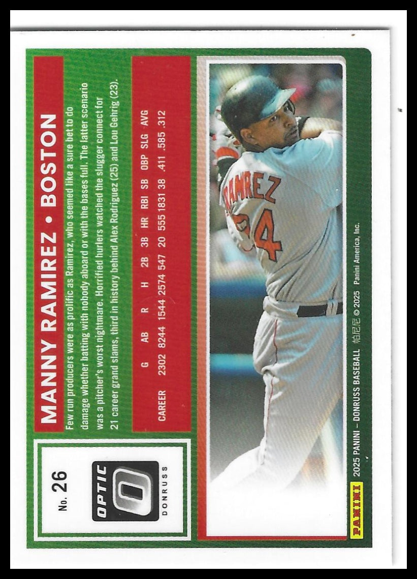 2025 Donruss #26 Manny Ramirez Optic