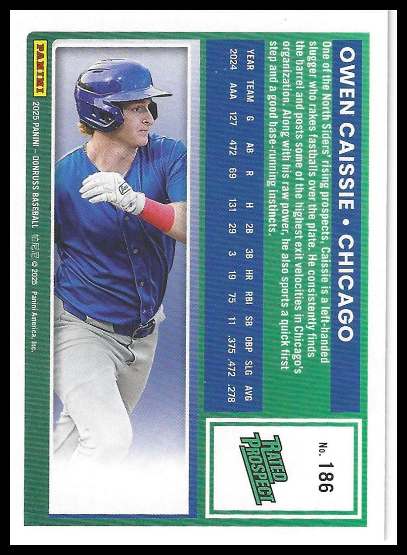 2025 Donruss #186 Owen Caissie Liberty