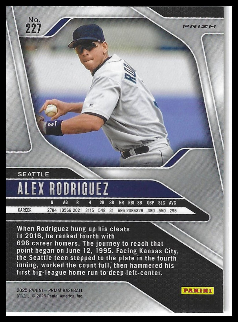 2025 Panini Prizm #227 Alex Rodriguez Silver Prizms