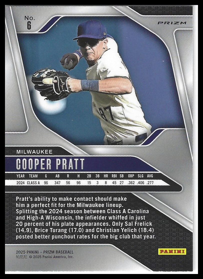 2025 Panini Prizm #6 Cooper Pratt Silver Prizms
