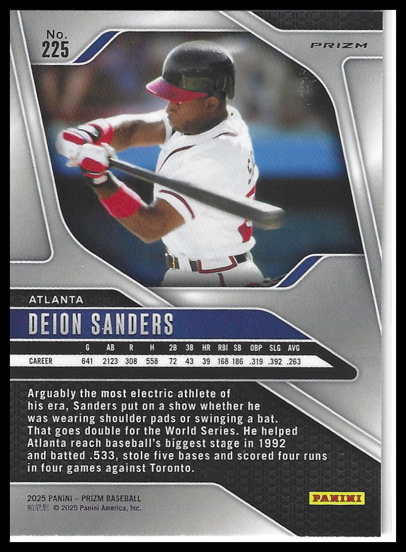 2025 Panini Prizm #225 Deion Sanders Silver Prizms