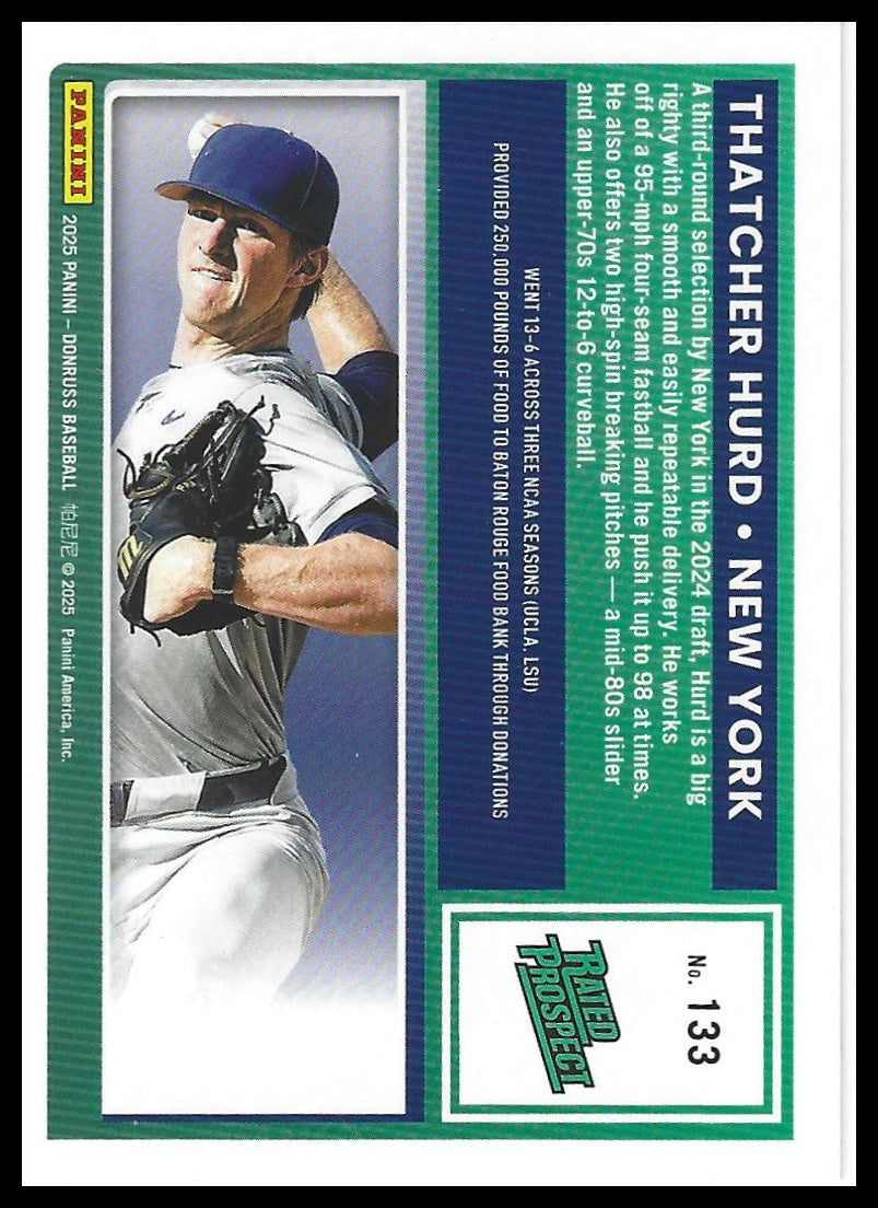 2025 Donruss #133 Thatcher Hurd Red and Blue