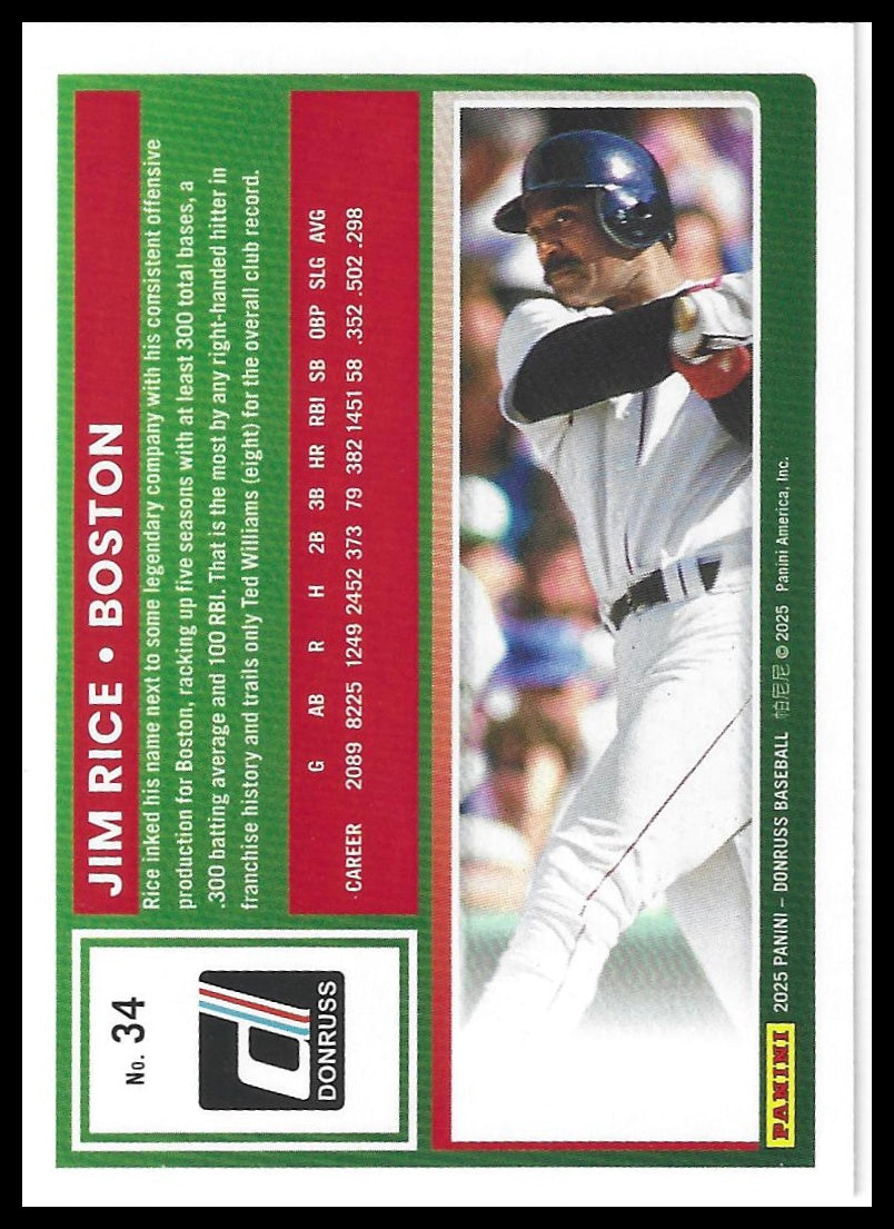 2025 Donruss #34 Jim Rice Liberty