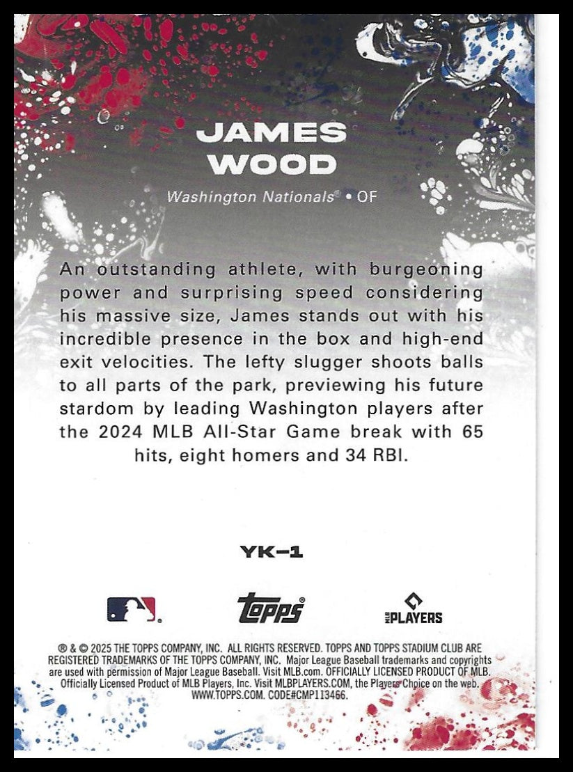 2025 Stadium Club #YK-1 James Wood Yours for the Taking