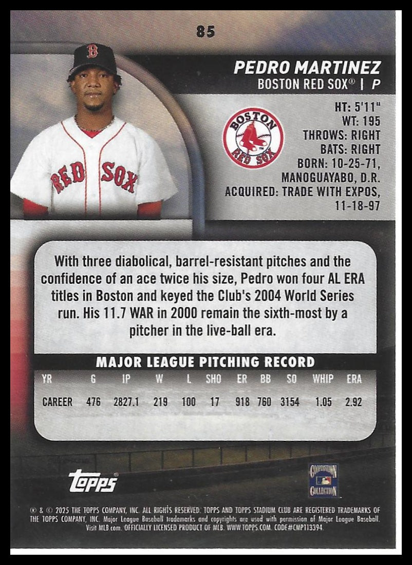 2025 Stadium Club #85 Pedro Martinez Lime Green