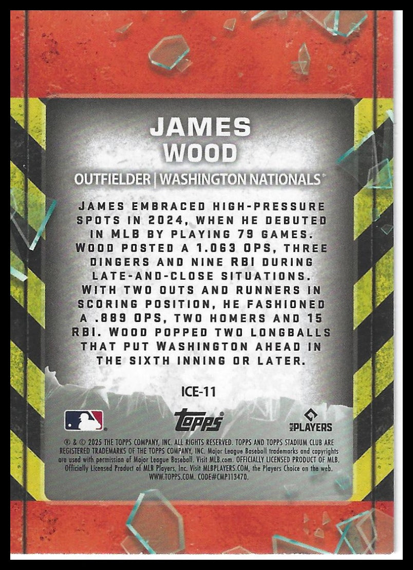 2025 Stadium Club #ICE-11 James Wood In Case of Emergency