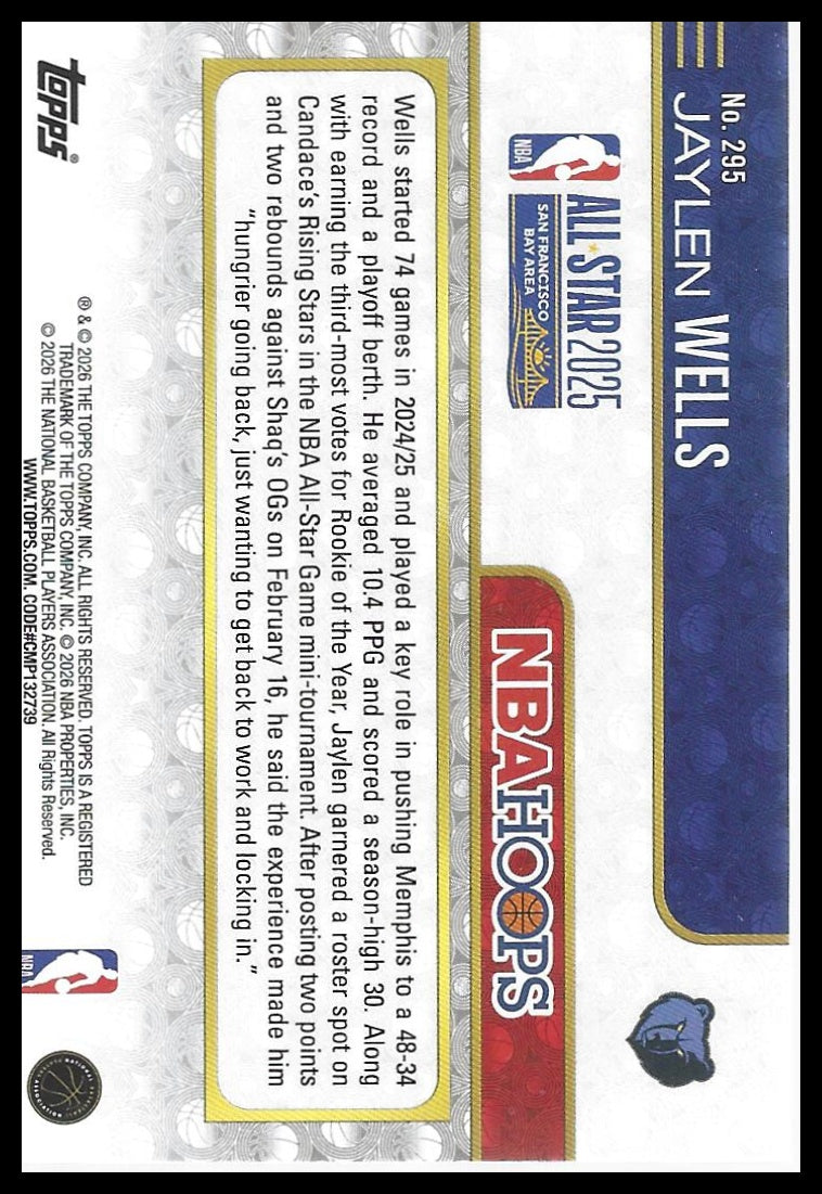 2025-26 Hoops #295 Jaylen Wells