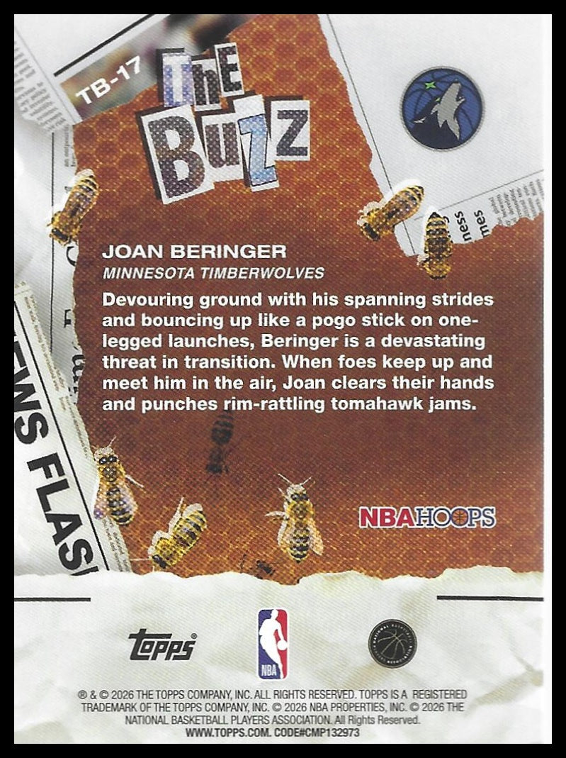 2025-26 Hoops #TB-17 Joan Beringer The Buzz