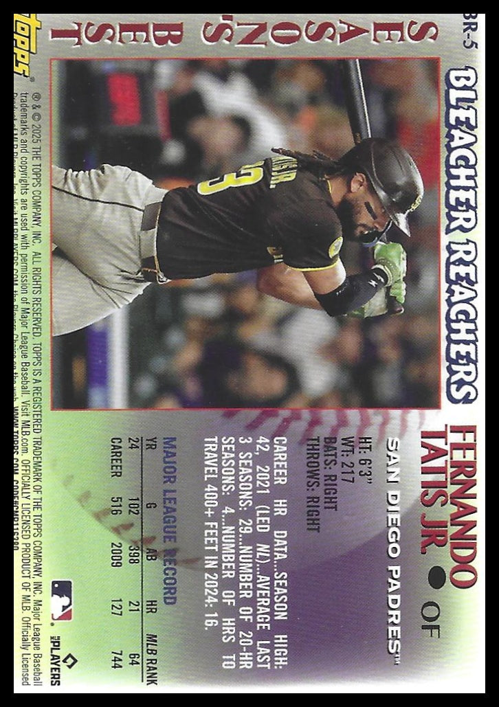 2025 Topps Update #BR-5 Fernando Tatis Jr. Bleacher Reachers