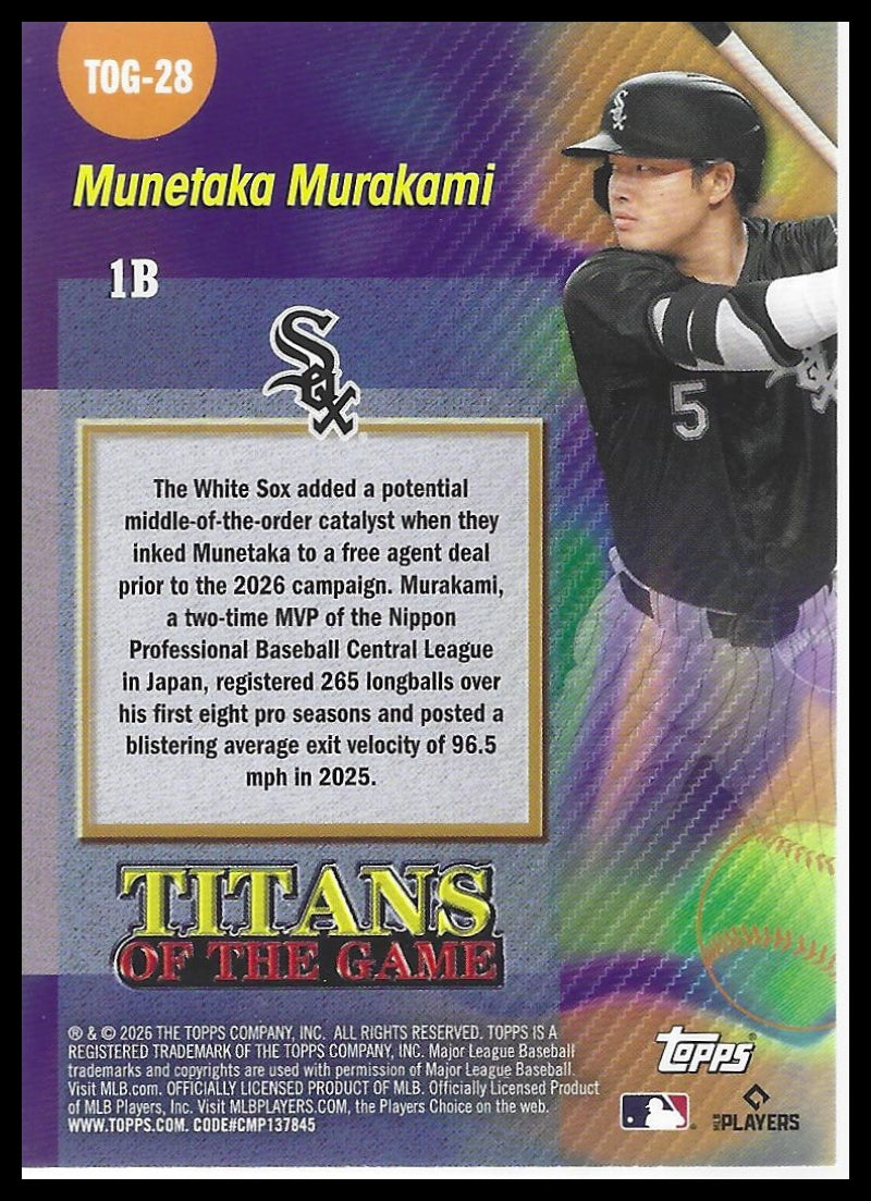2026 Topps #TOG-28 Munetaka Murakami Titans of the Game