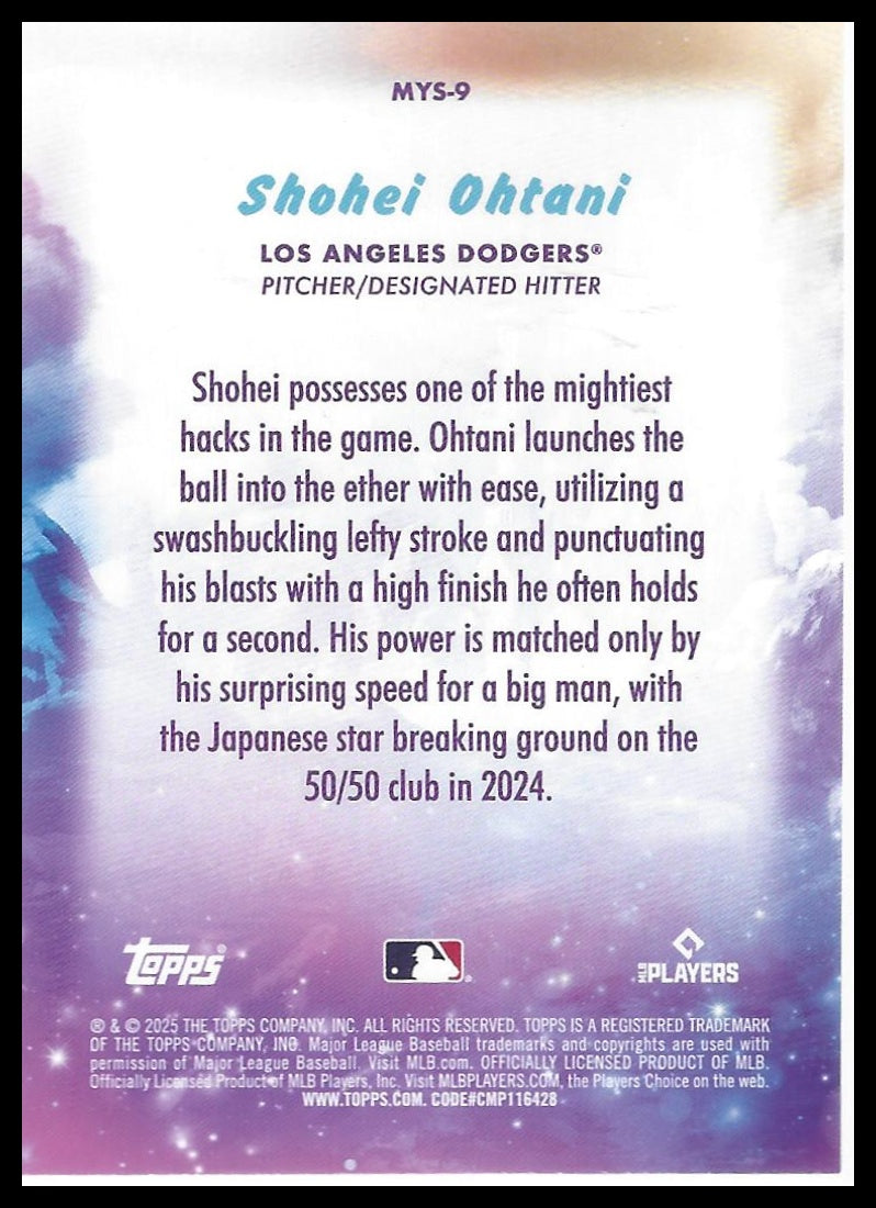 2025 Topps Update #MYS-9 Shohei Ohtani Mystical