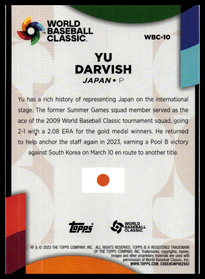 2023 Topps #WBC-10 Yu Darvish 2023 World Baseball Classic Stars