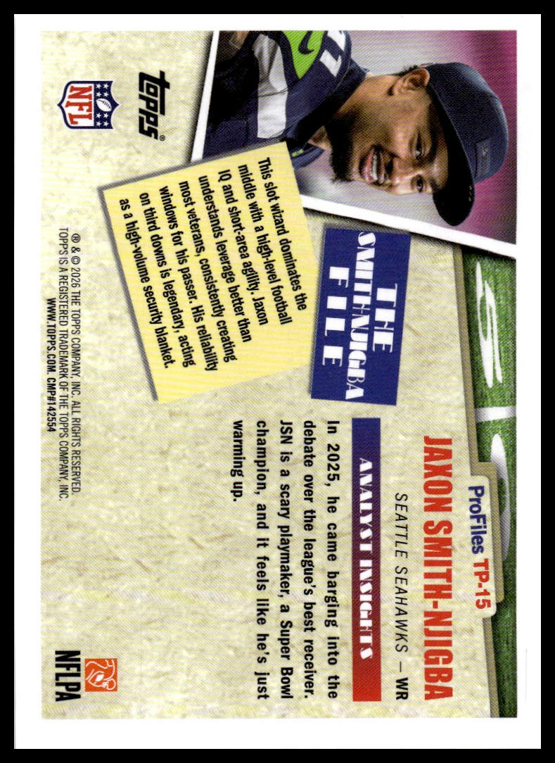 2026 Topps Flagship #TP-15 Jaxon Smith-Njigba Topps Profiles