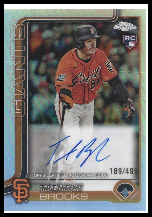 2025 Topps Chrome #RA-TBR Trenton Brooks Rookie Autographs Refractors #/499