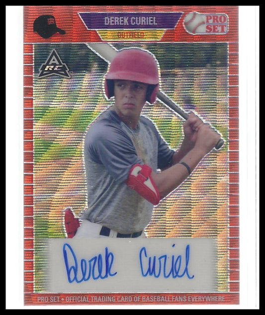 2021 Pro Set Metal - 1989 Pro Set Base Autographs Wave Red #PA-DC1 Derek Curiel