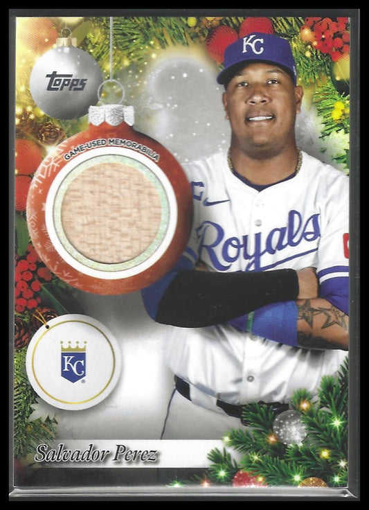 2025 Topps Holiday #PR-SP Salvador Perez Player Relics