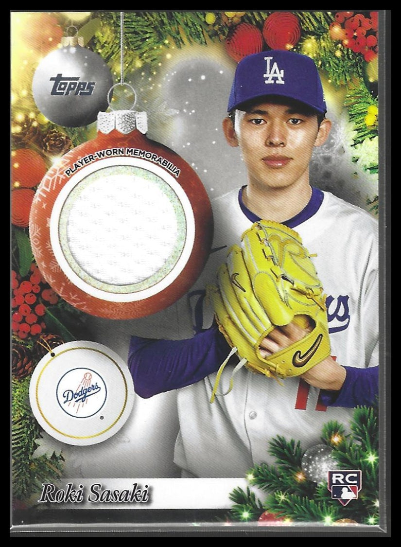 2025 Topps Holiday #PR-RS Roki Sasaki Player Relics