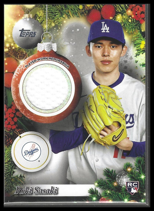 2025 Topps Holiday #PR-RS Roki Sasaki Player Relics