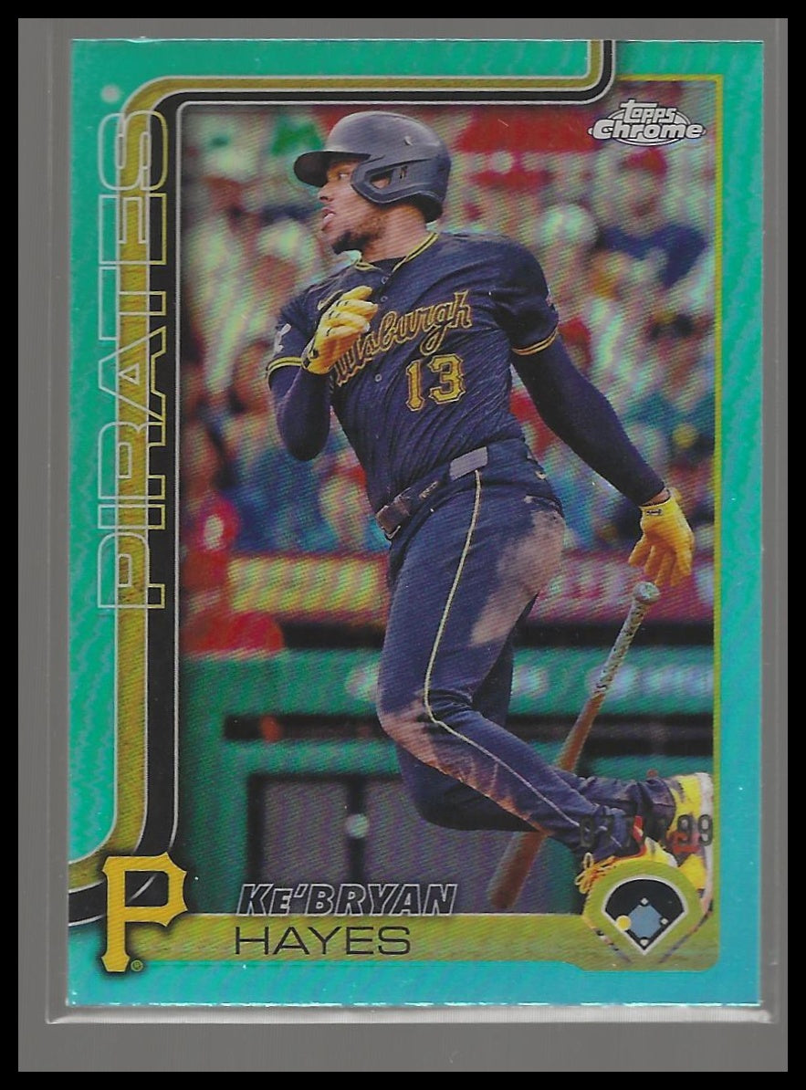 2025 Topps Chrome #196 Ke’Bryan Hayes Aqua Refractors #/199
