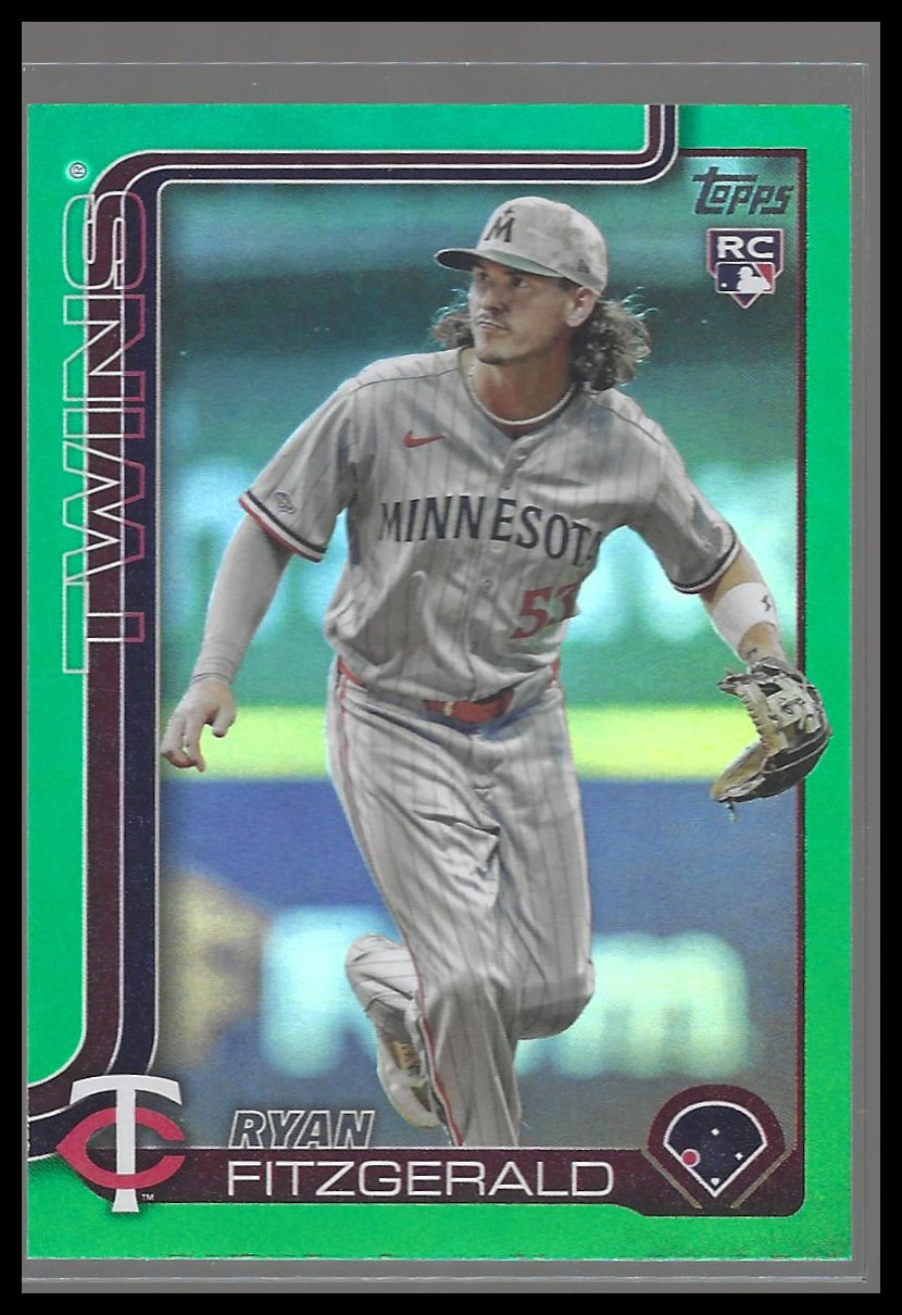 2025 Topps Update #US308 Ryan Fitzgerald Green Rainbow Foil #/99