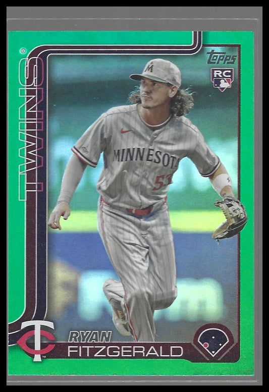 2025 Topps Update #US308 Ryan Fitzgerald Green Rainbow Foil #/99