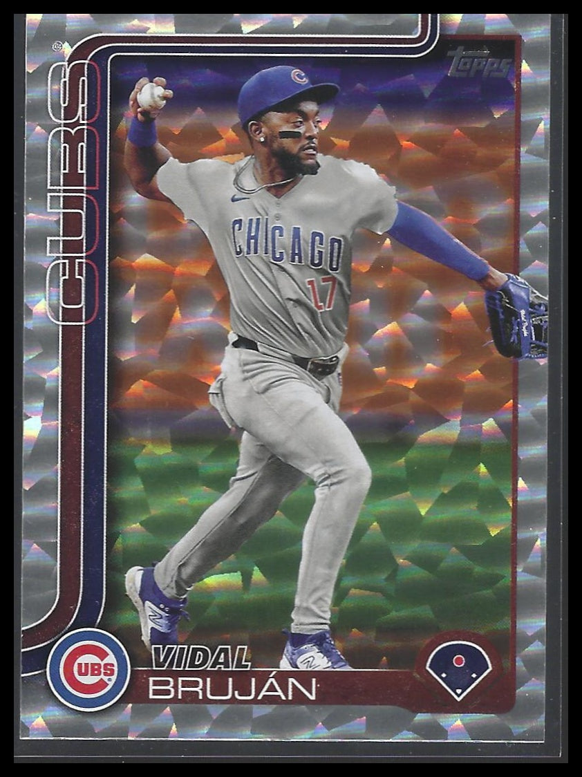2025 Topps #390 Vidal Bruján Silver Crackle Foilboard