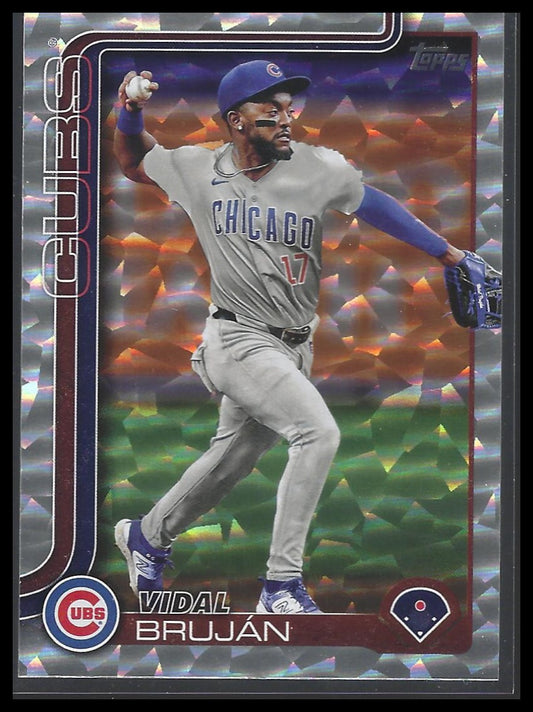 2025 Topps #390 Vidal Bruján Silver Crackle Foilboard