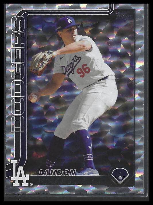 2025 Topps #531 Landon Knack Silver Crackle Foilboard