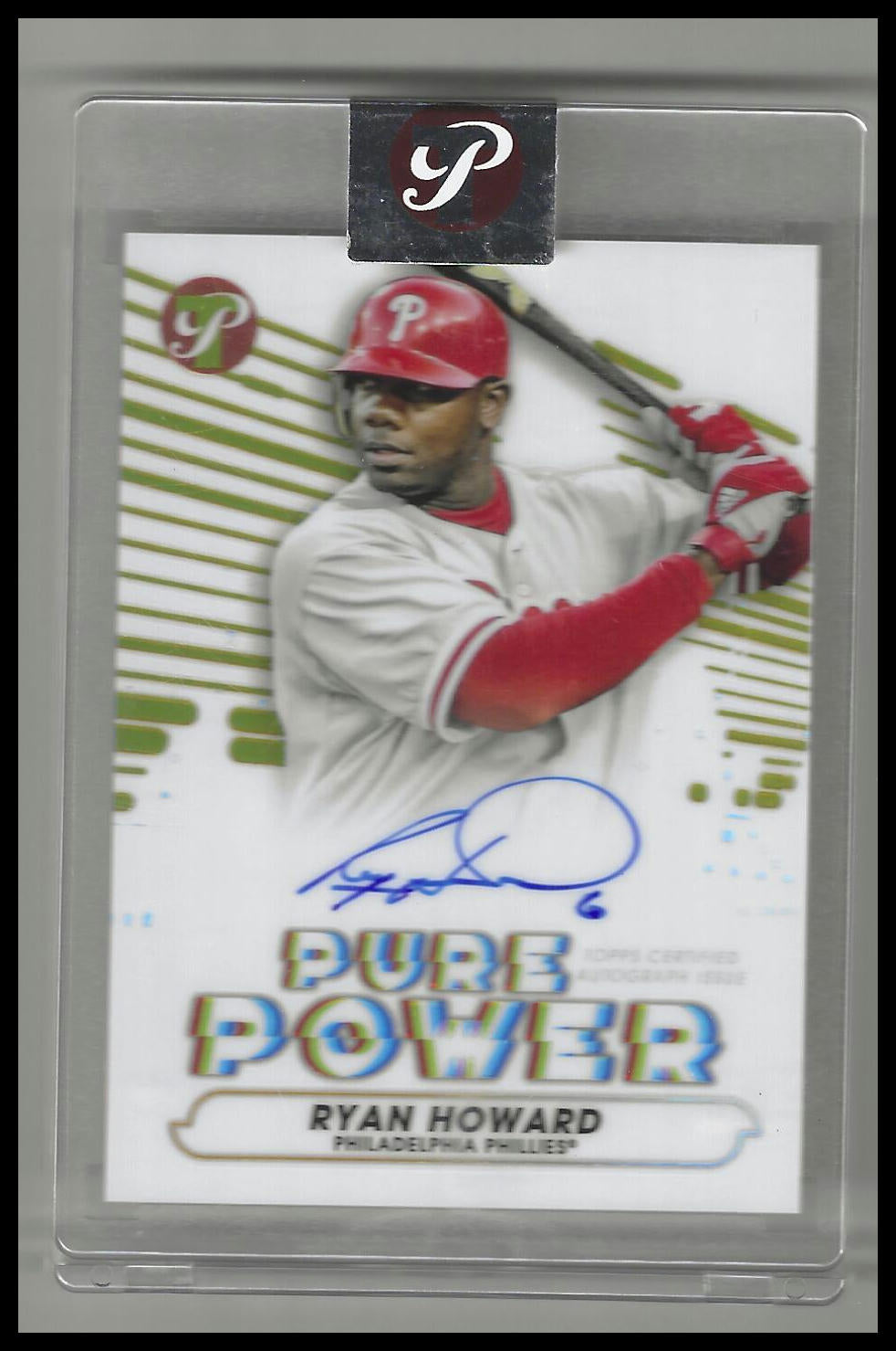 2022 Topps Pristine #PPA-RH Ryan Howard Autographs Gold Refractor #/50