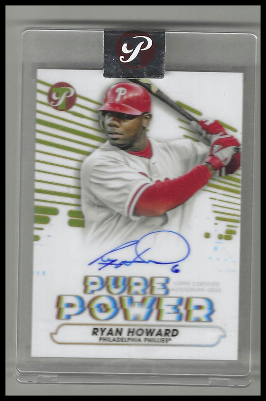 2022 Topps Pristine #PPA-RH Ryan Howard Autographs Gold Refractor #/50